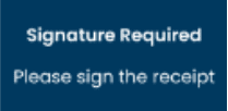 Screenshot of terminal screen Signature prompt